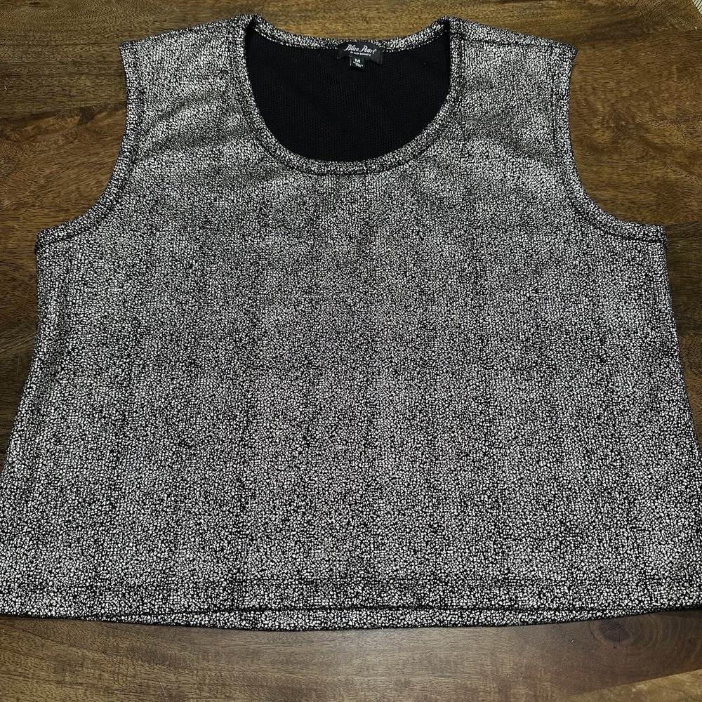 Blue Pearl Allen Schwartz Black Gold Tank Top Medium